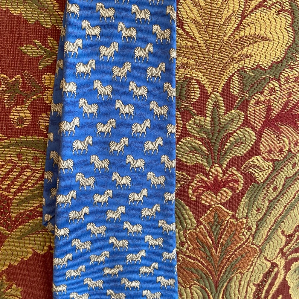 Hermes zebra tie